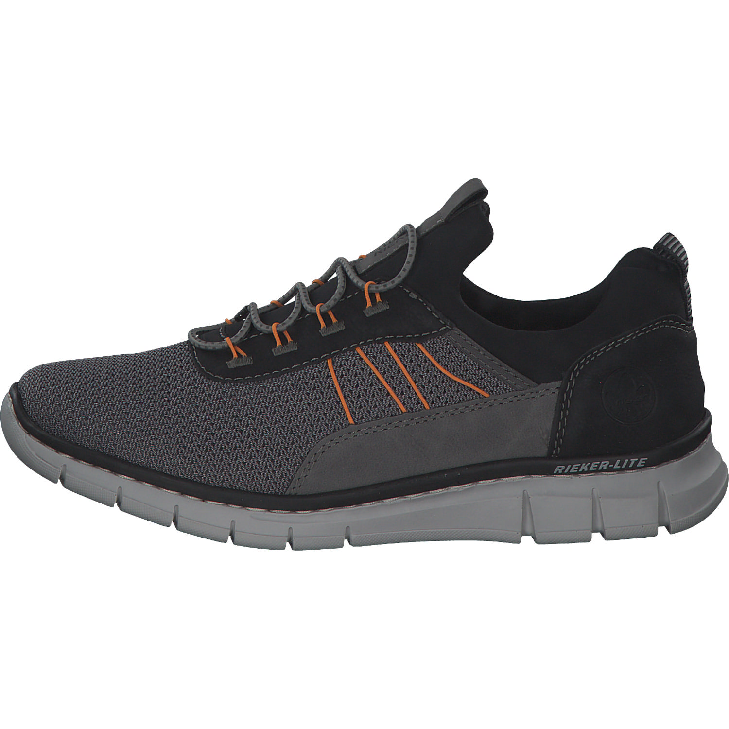 Rieker B7753, Slip-On-Sneaker, Herren, cenere/cenere/schwarz/schwarz