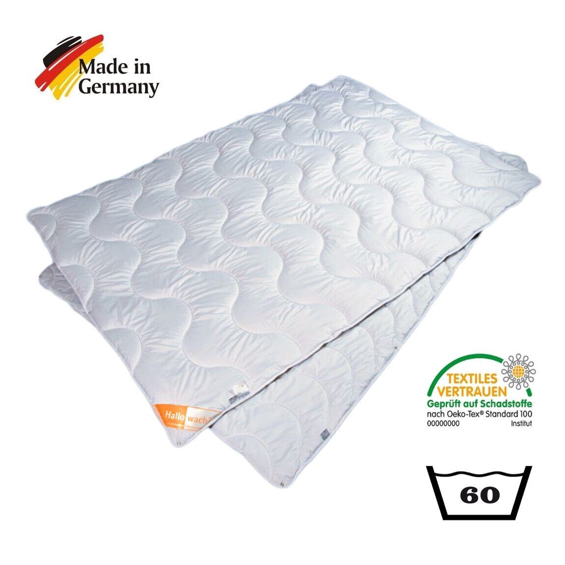 4-Jahreszeitenbett, Garanta 4 Jahreszeiten Bettdecke Sommerbett Winterbett 155x220 60°, Garanta, Füllung: 100% Klimafaser, Softpolyester, Bezug: Microfaser, Öko-Test-Auszeichnung
