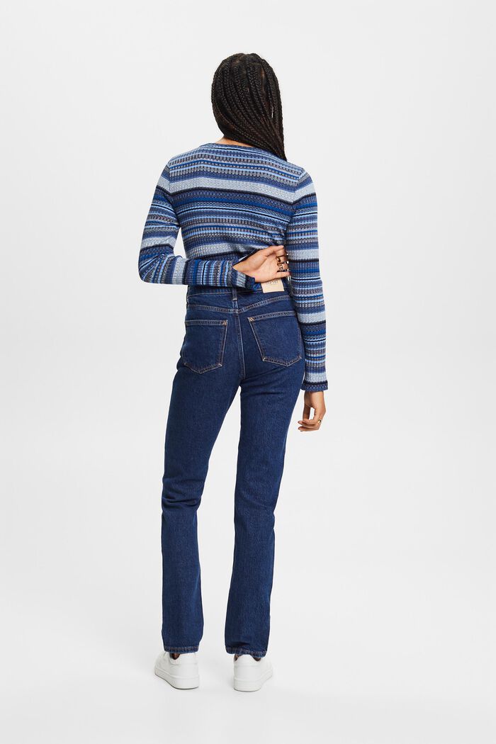 Schmal geschnittene Retro-Jeans mit hohem Bund