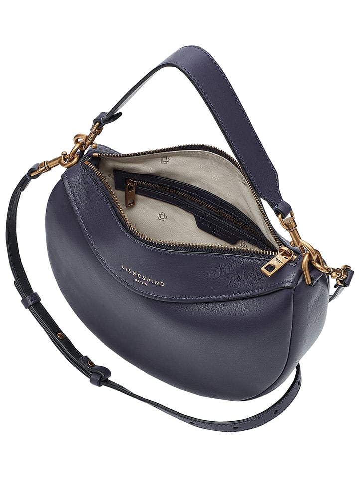 LIEBESKIND BERLIN Leder-Henkeltasche in Dunkelblau - (B)28 x (H)18 x (T)9 cm günstig kaufen onesize