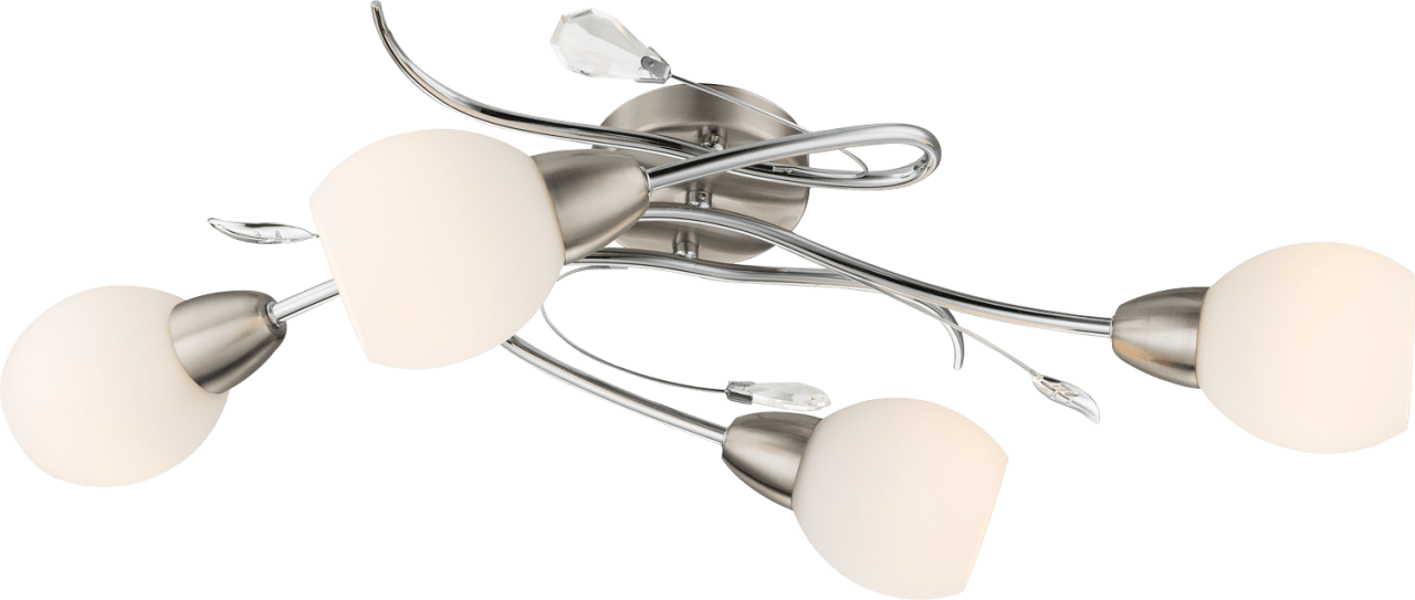 Globo Lighting - LILLY - Deckenleuchte Metall Nickel matt, 4x E14