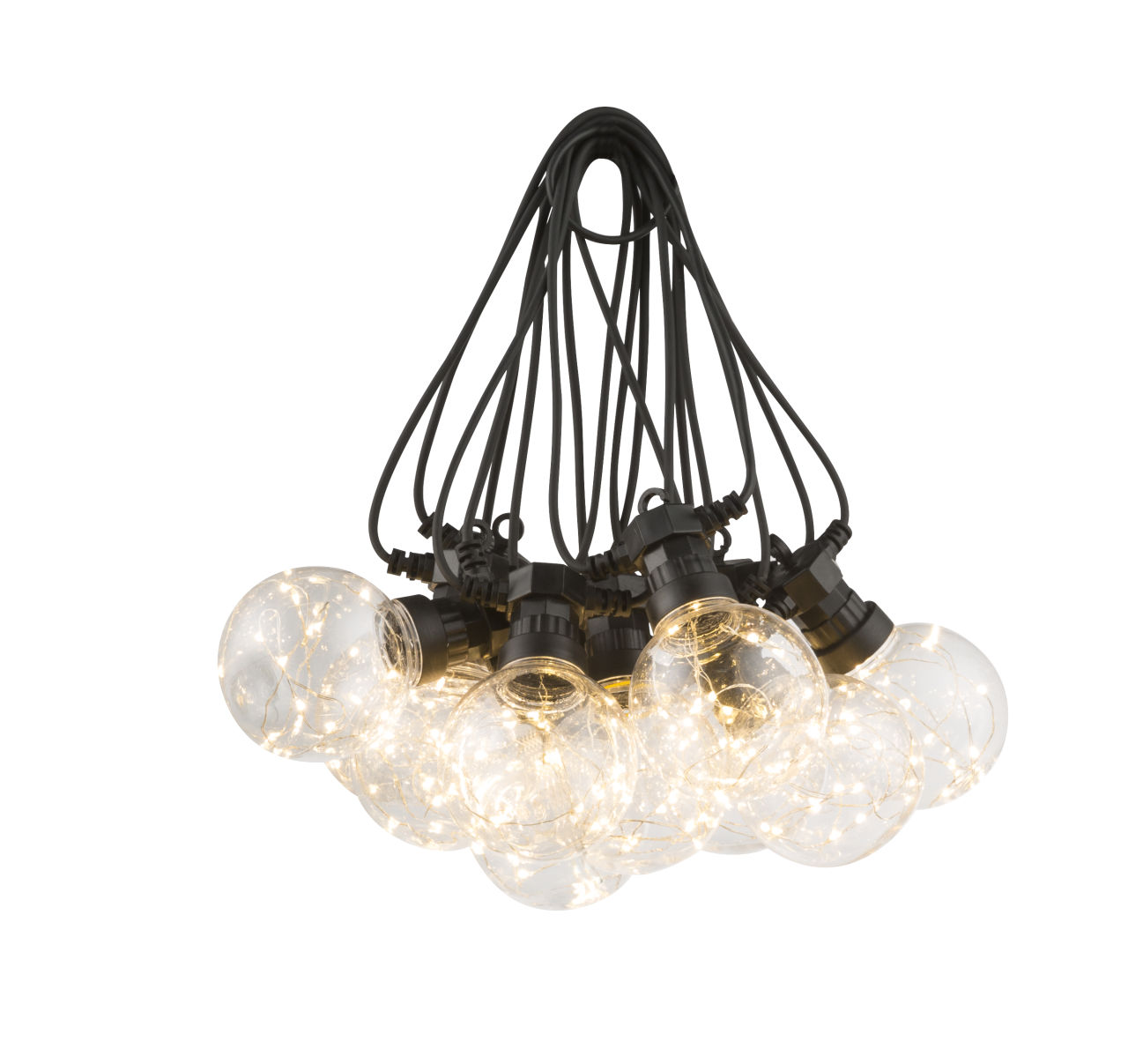 Globo Lighting - ALMAGA - LED Lichterkette Kunststoff schwarz, 10x LED
