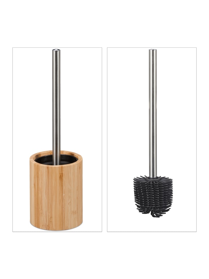 relaxdays Toilettenbürste in Natur/ Silber günstig kaufen onesize