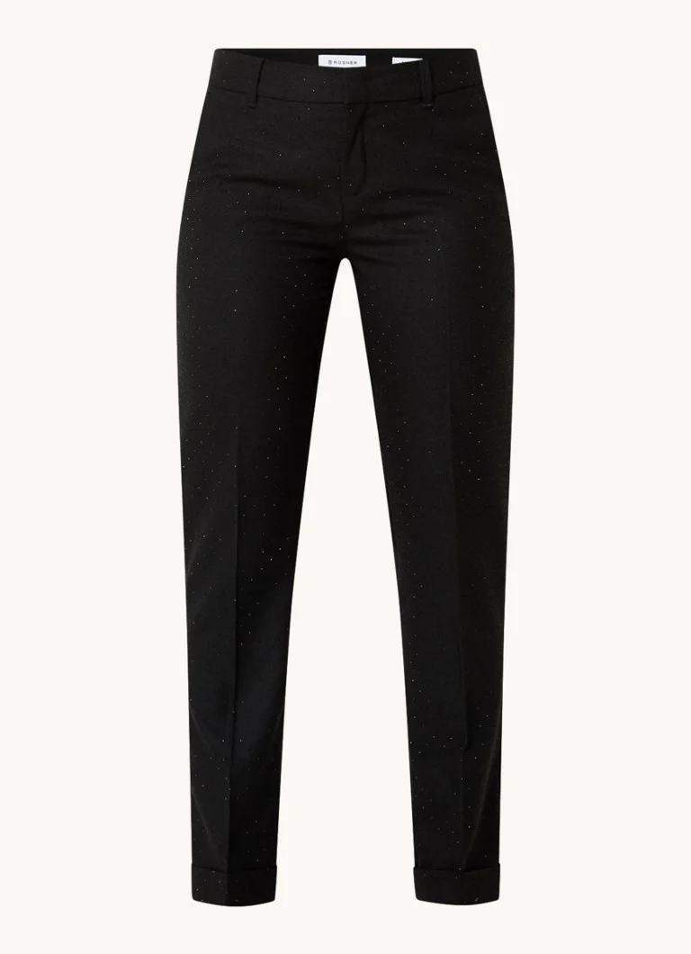 Pantaloni chino slim fit a vita media Rosner May con strass