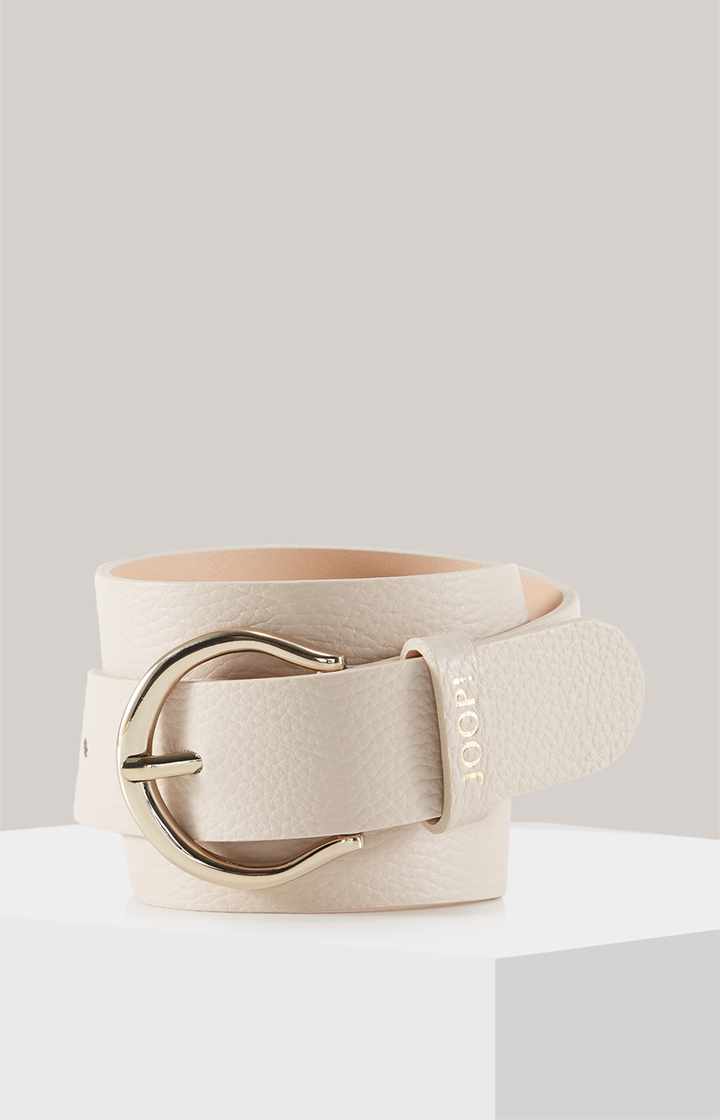 Ledergürtel in Creme