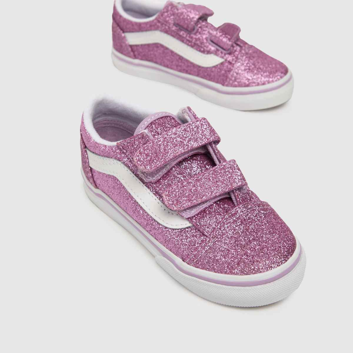 Vans Rózsaszín Old Skool V Csillámos Lány Kisgyermek Tornacipő