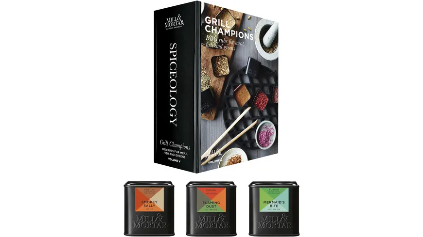 MILL&MORTAR Bio Grillgewürze Grill Champions 3er Set Geschenkbox 140 g
