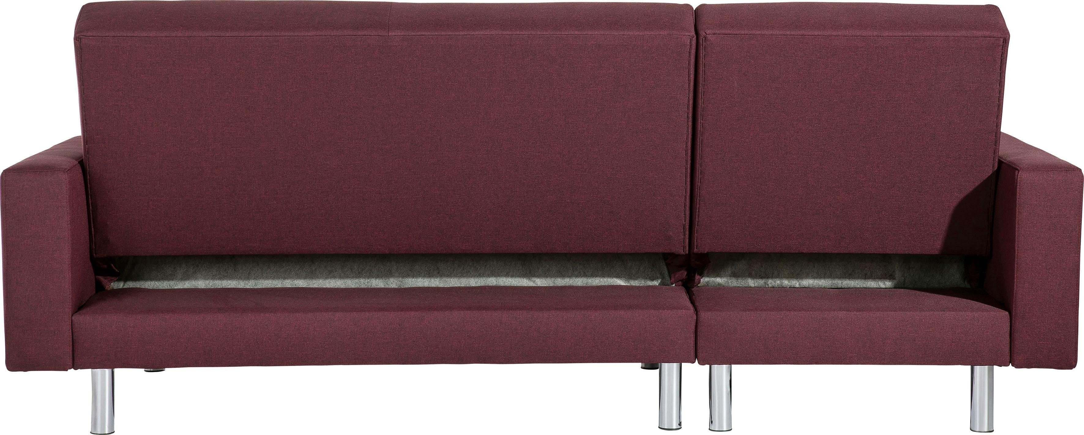 Max Winzer® Schlafsofa Just Fresh, mit Rückenverstellung, inklusive Stauraumhocker