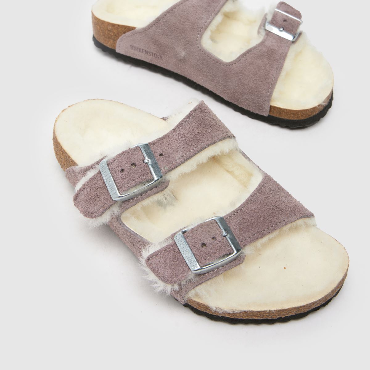 BIRKENSTOCK mályvaszínű arizonai báránybőr lányka junior szandál