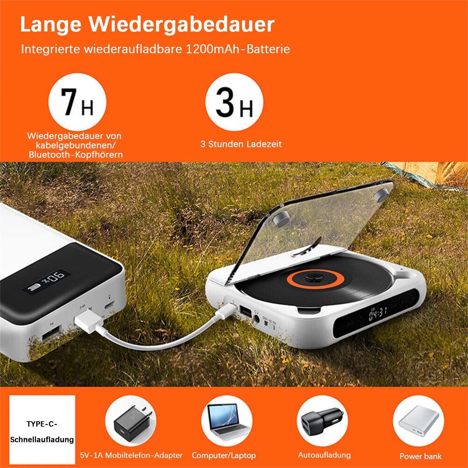Yoyaxi Auto-Bluetooth-kompatibel, Speicherfunktion tragbarer CD-Player (Mehrere Wiedergabeoptionen, Genießen Sie Musik auf verschiedene Arten)