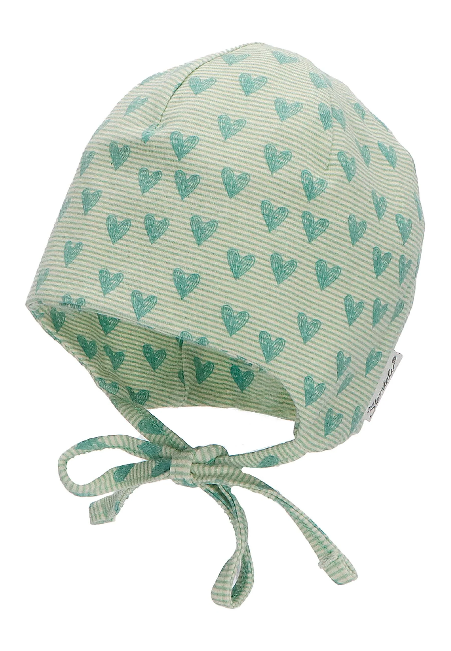 Beanie mit Herzen Print aus Jersey (Bio),Bindeband