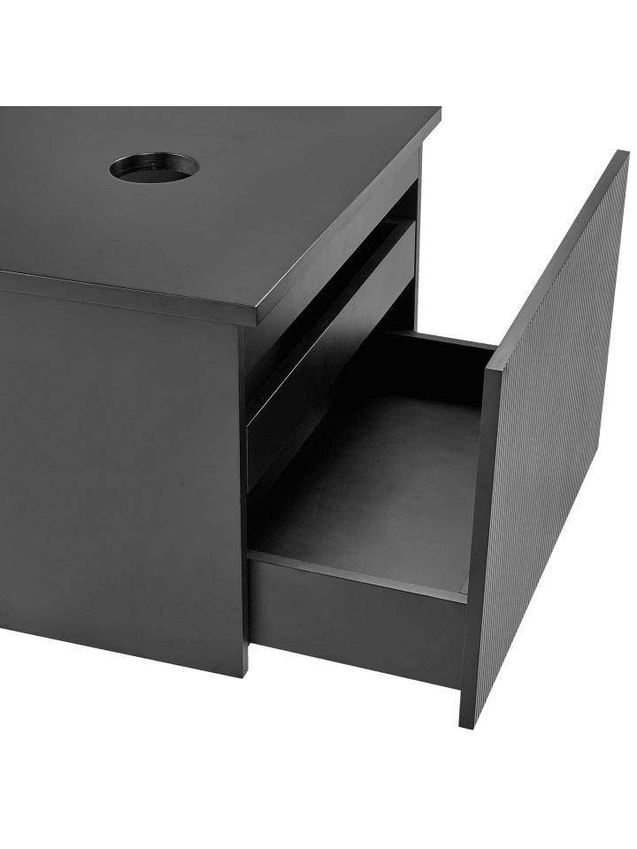 Beliani Badezimmerschrank ALZIRA in Schwarz - (W) 60 x (H) 40 x (L) 52 cm günstig kaufen onesize