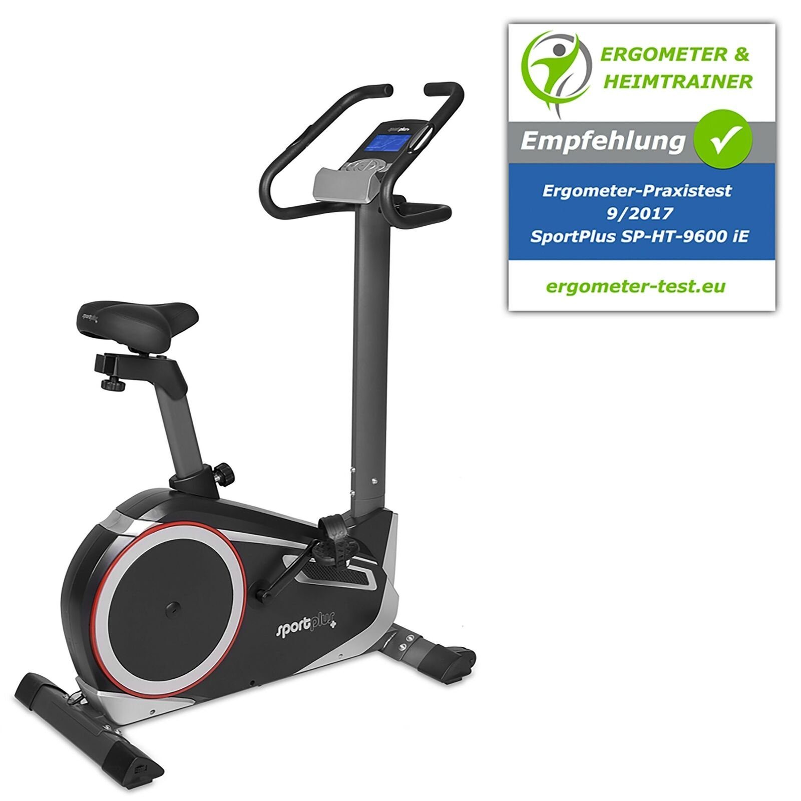 SportPlus Heimtrainer SP-HT-9600-iE, Crosstrainer, Heimtrainer mit Wattanzeige, 17 kg Schwungmasse