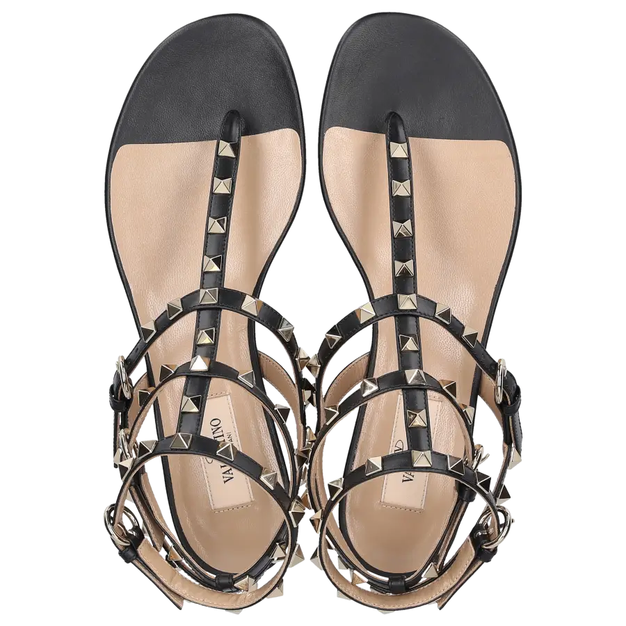Valentino Garavani - Zehentrenner ROCKSTUD Nieten - schwarz