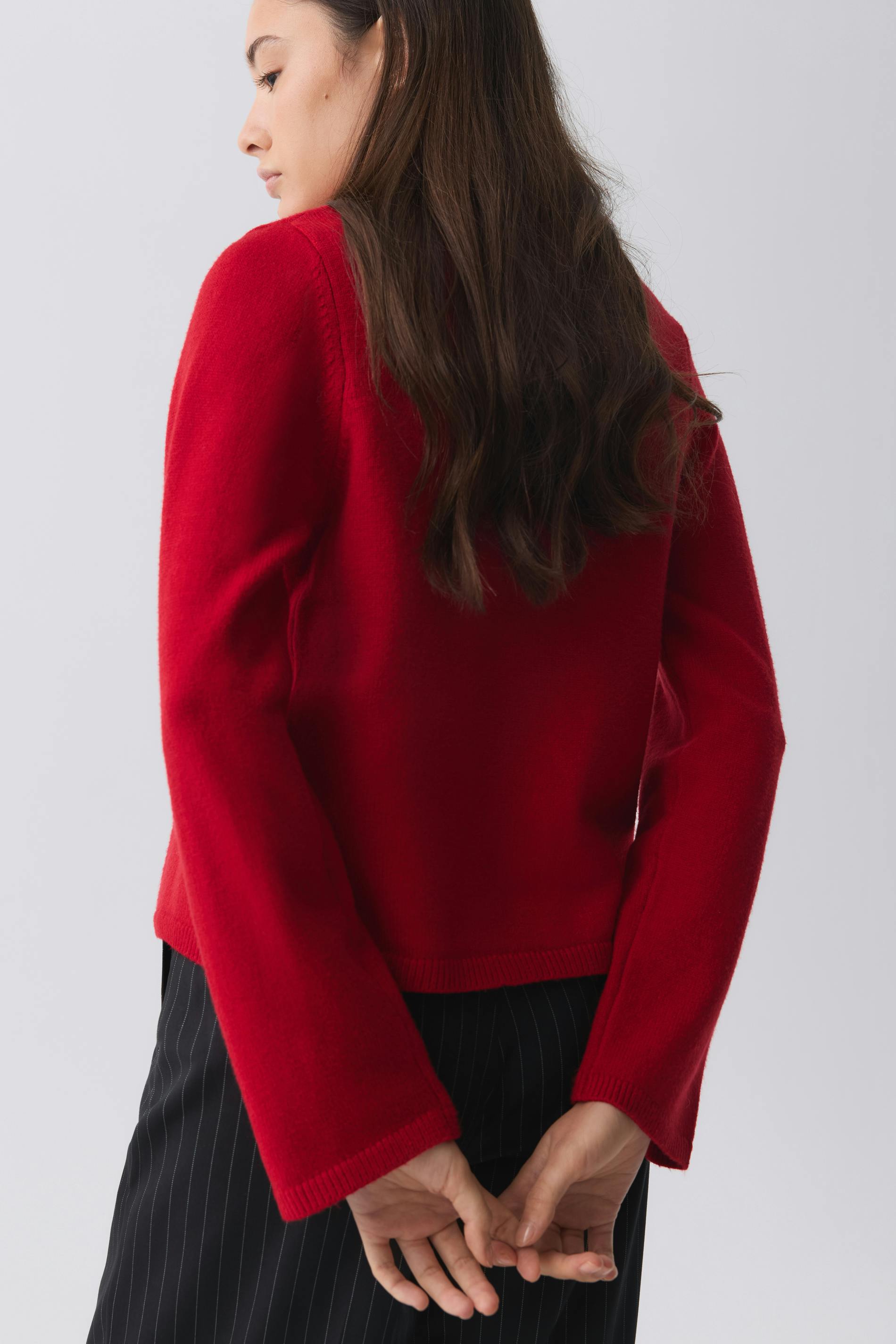 One button knit cardigan