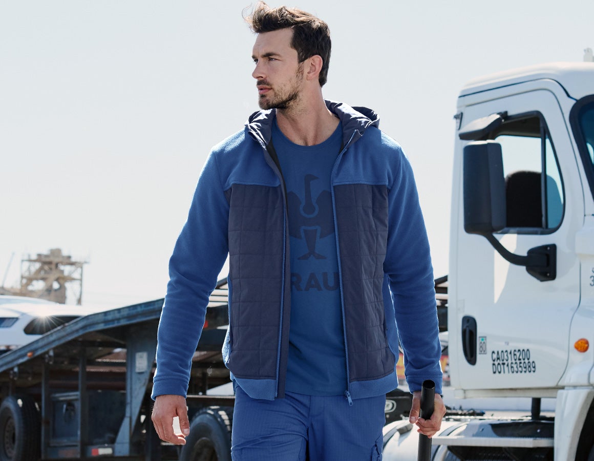 Hybrid Kapuzenfleecejacke e.s.concrete