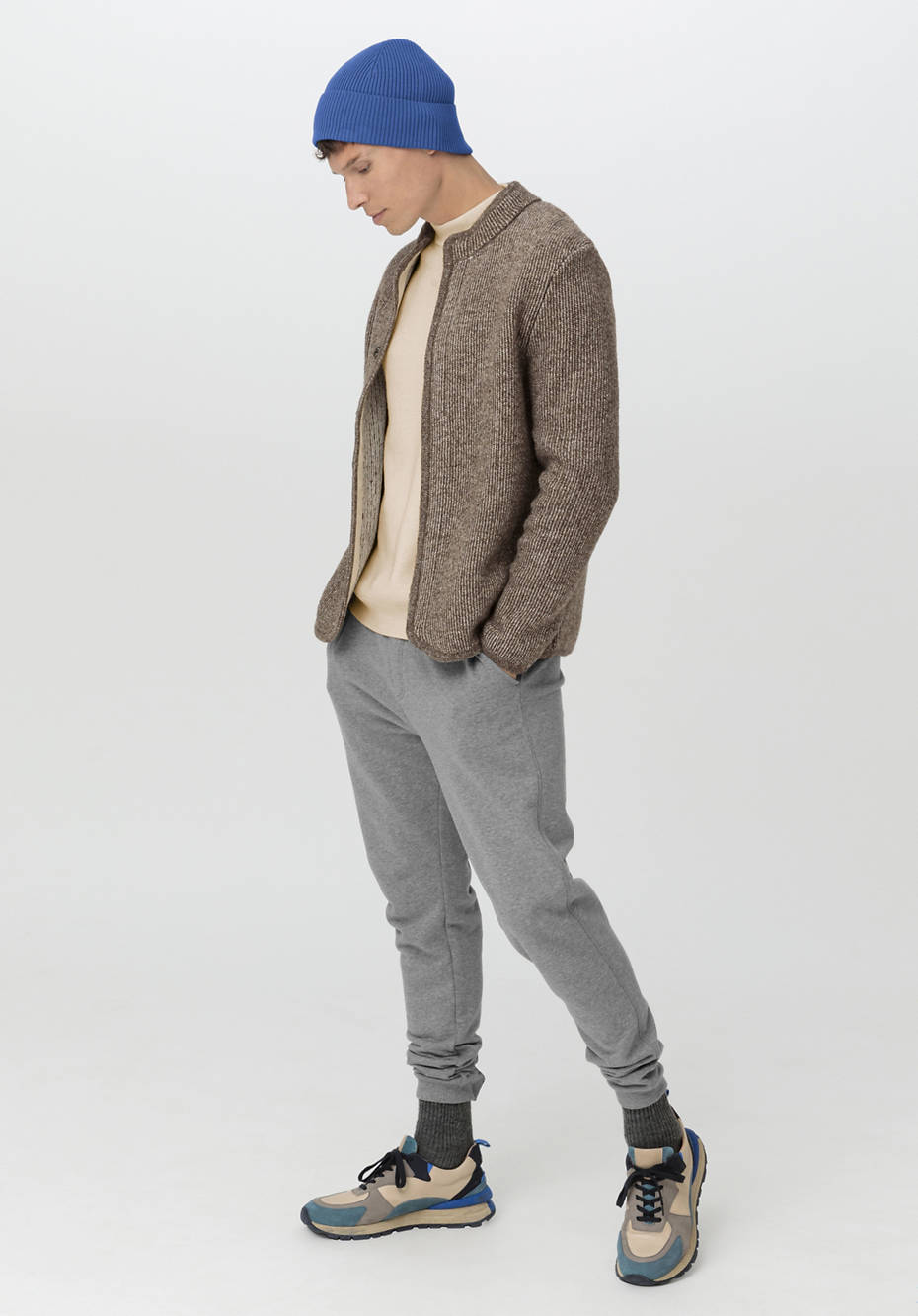 Strickjacke aus Rhönwolle mit Bio-Baumwolle