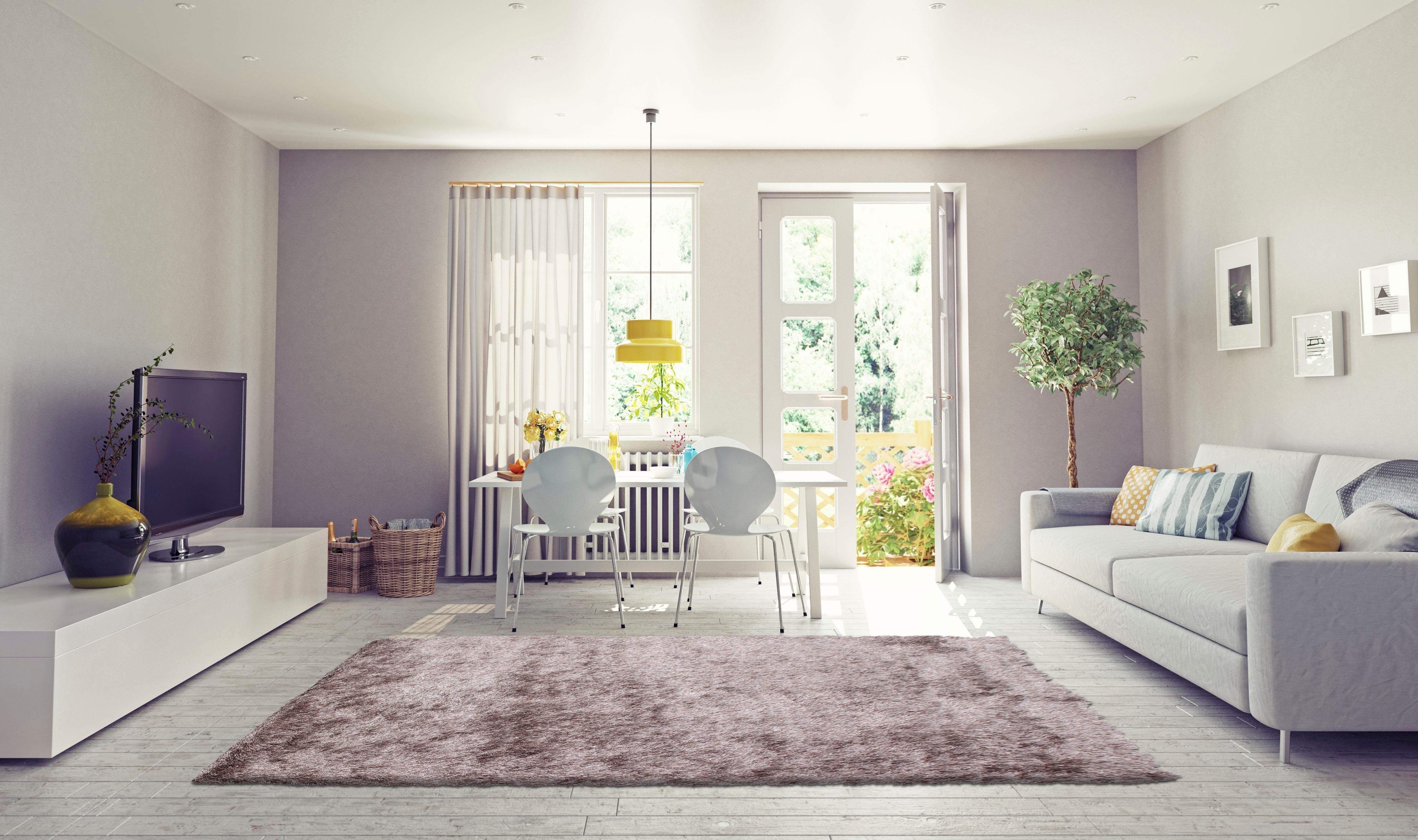 Hochflor-Teppich Alga, Bruno Banani, rechteckig, Höhe: 40 mm, Uni-Farben, besonders weich und kuschelig