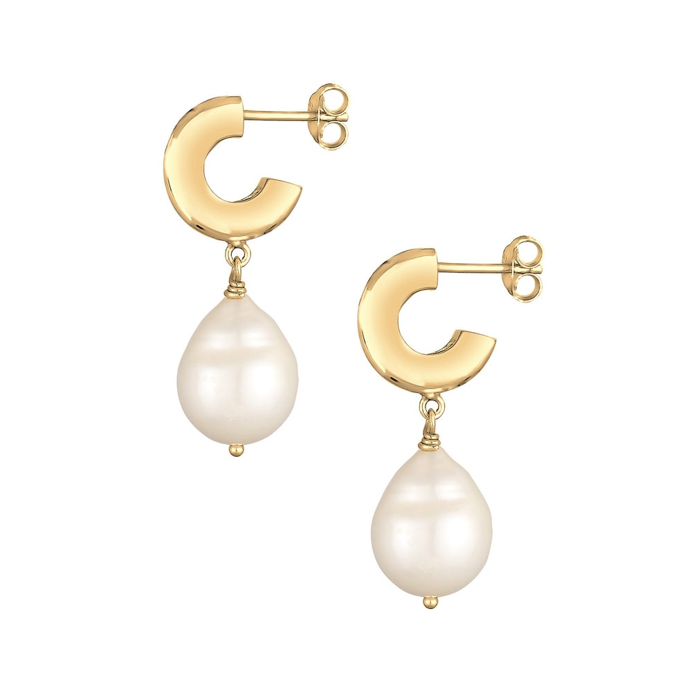 Elli Elli Boucles d'Oreilles Base Filigrane Perles d'eau Douce Boucles d'Oreilles Femm Boucles d'oreilles