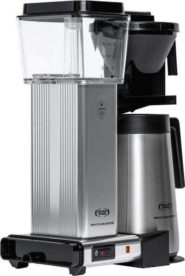 Moccamaster Filterkaffeemaschine mit Thermoskanne KBGT 741 polished, 1,25l Kaffeekanne, Papierfilter 1x4