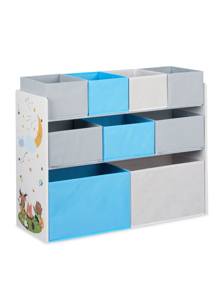 relaxdays Kinderregal Lagerfeuer in Bunt - (B)82,5 x (H)66 x (T)29,5 cm günstig kaufen onesize