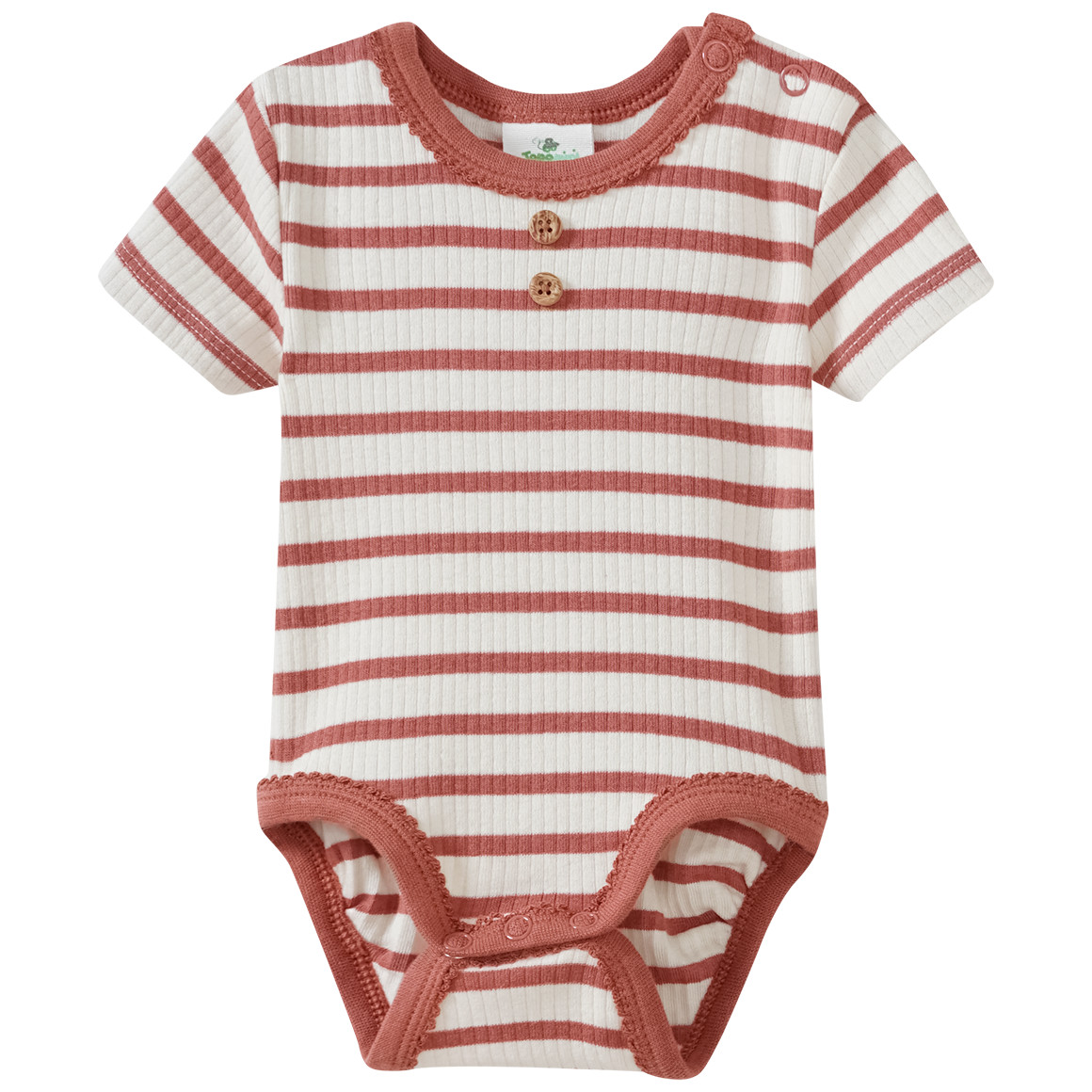 3 Baby Bodys mit Rippstruktur