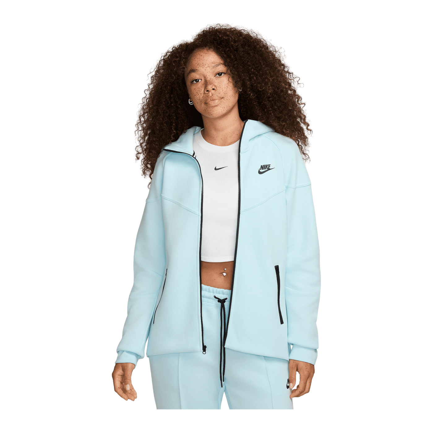 Nike Tech Fleece Kapuzenjacke Damen Blau F474