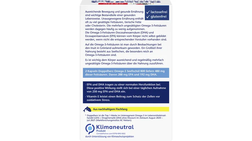 Doppelherz Omega-3 Seefischöl 800 120 Kapseln