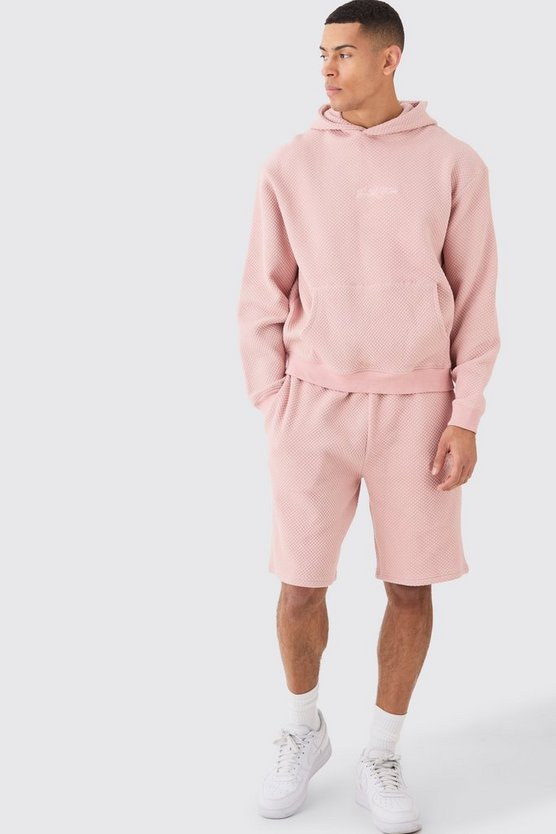 Kastiger Oversize Trainingsanzug mit Stickerei