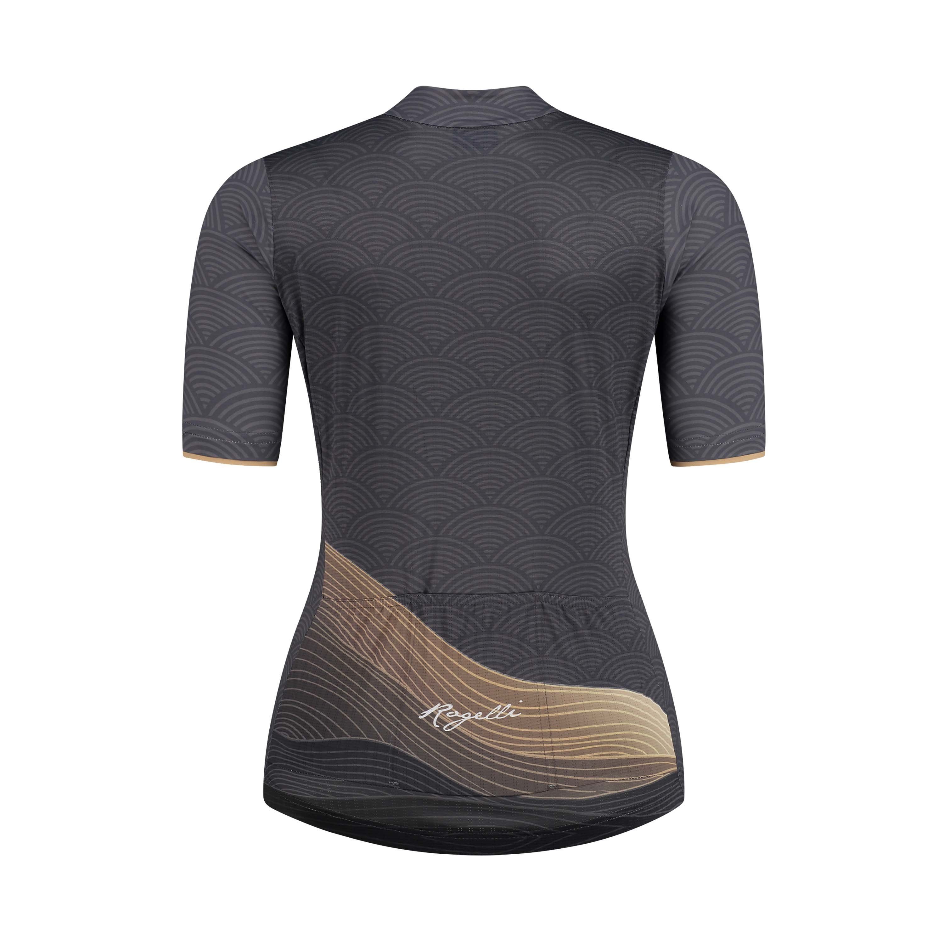 Rogelli Peace Grau/Gold Damen Radtrikot Kurzarm