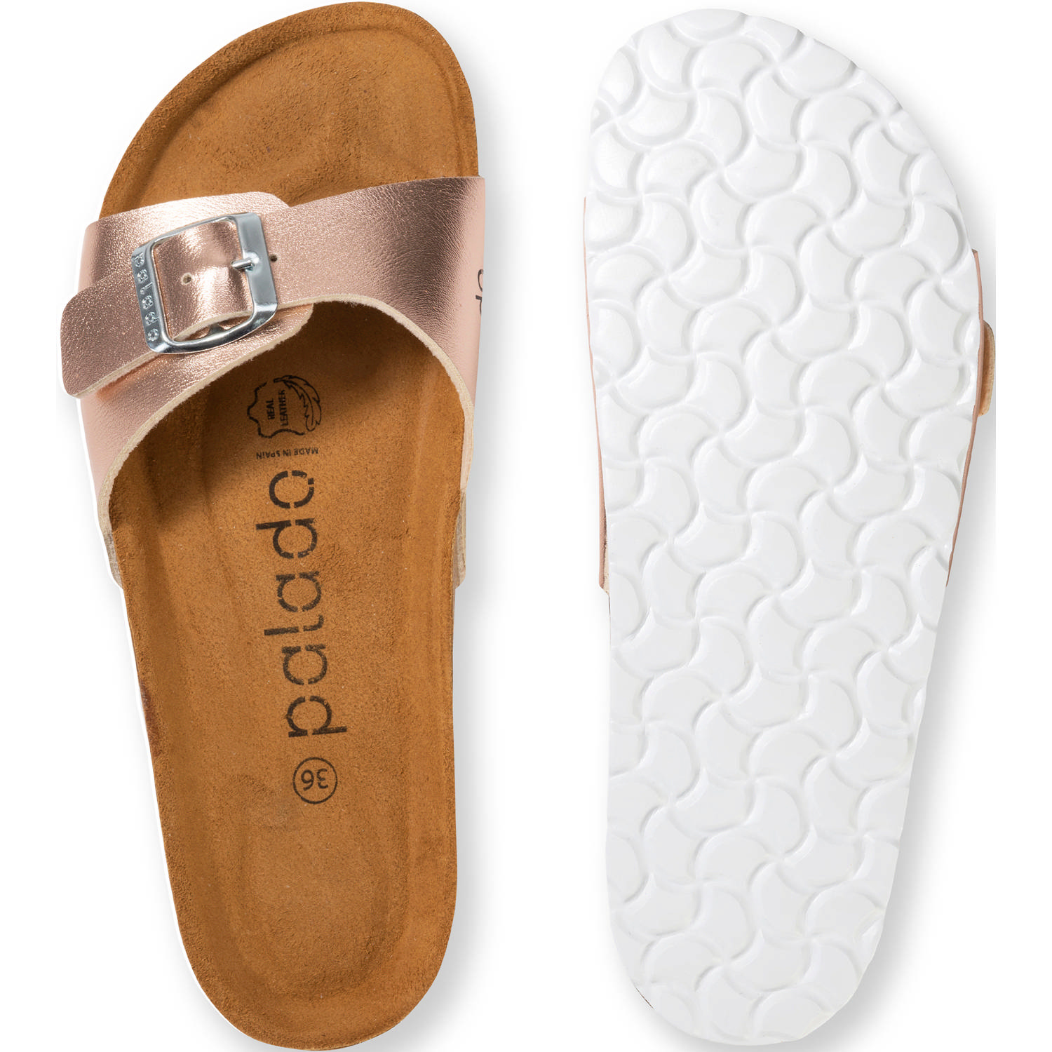 Palado Malta Metallic, Pantoletten, Damen, Rose Matt