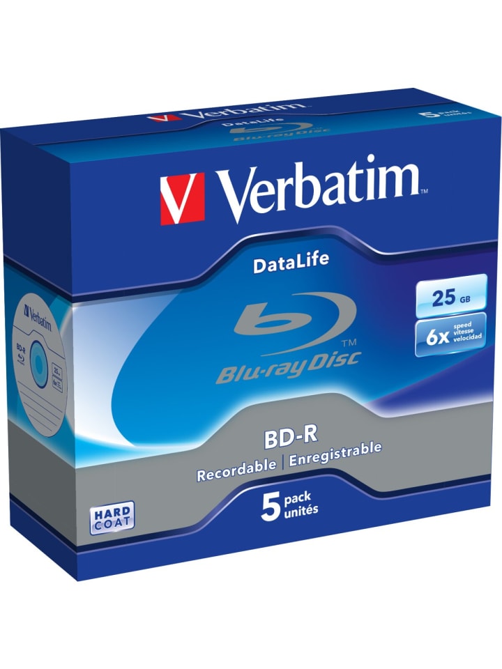 COFI 1453 Verbatim BD-R 25GB/1-6x Jewelcase (5 Disc) in Blau günstig kaufen onesize