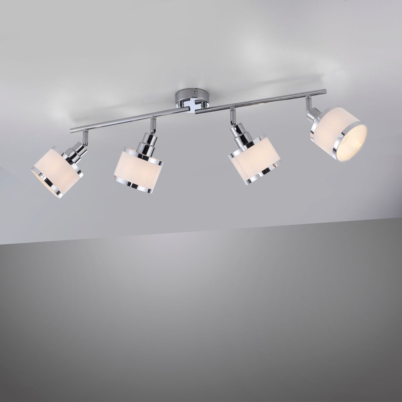 JUST LIGHT LeuchtenDirekt Deckenleuchte ACCOR,  4xE14 max. 25 W, Innenleuchte, IP20, dreh- und schwenkbar