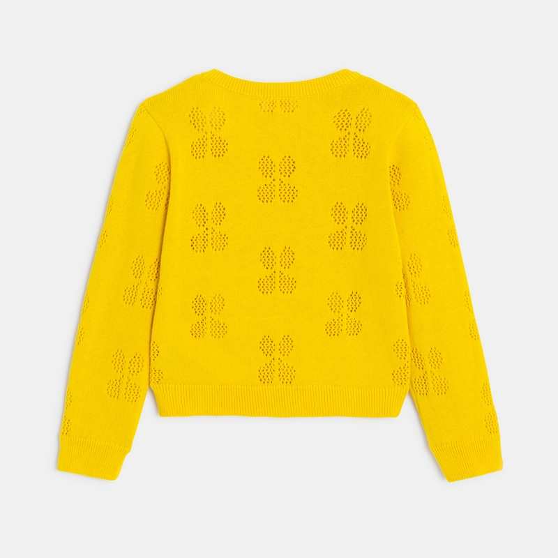 Cardigan bébé fille jaune en tricot Catimini