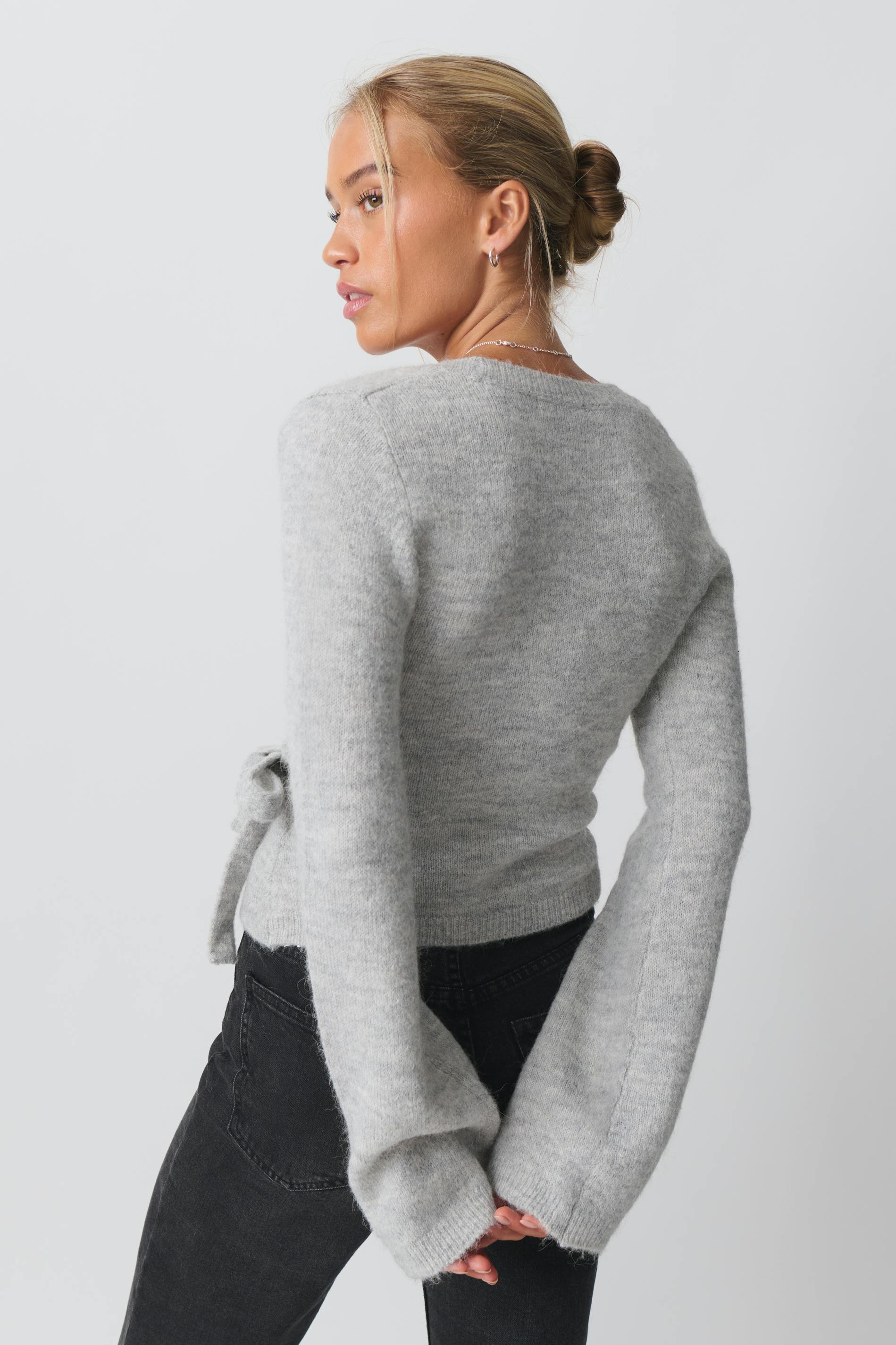 Knitted wrap cardigan