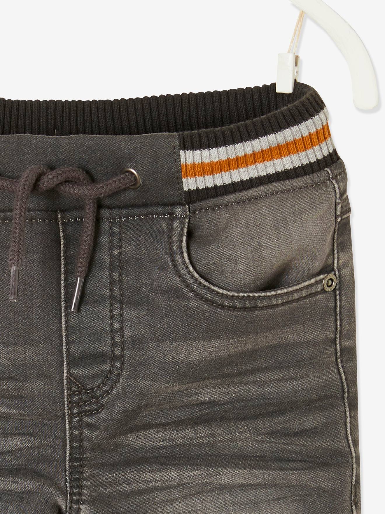 Vertbaudet Jungen Sweathose, Denim-Optik Oeko-Tex - schwarz