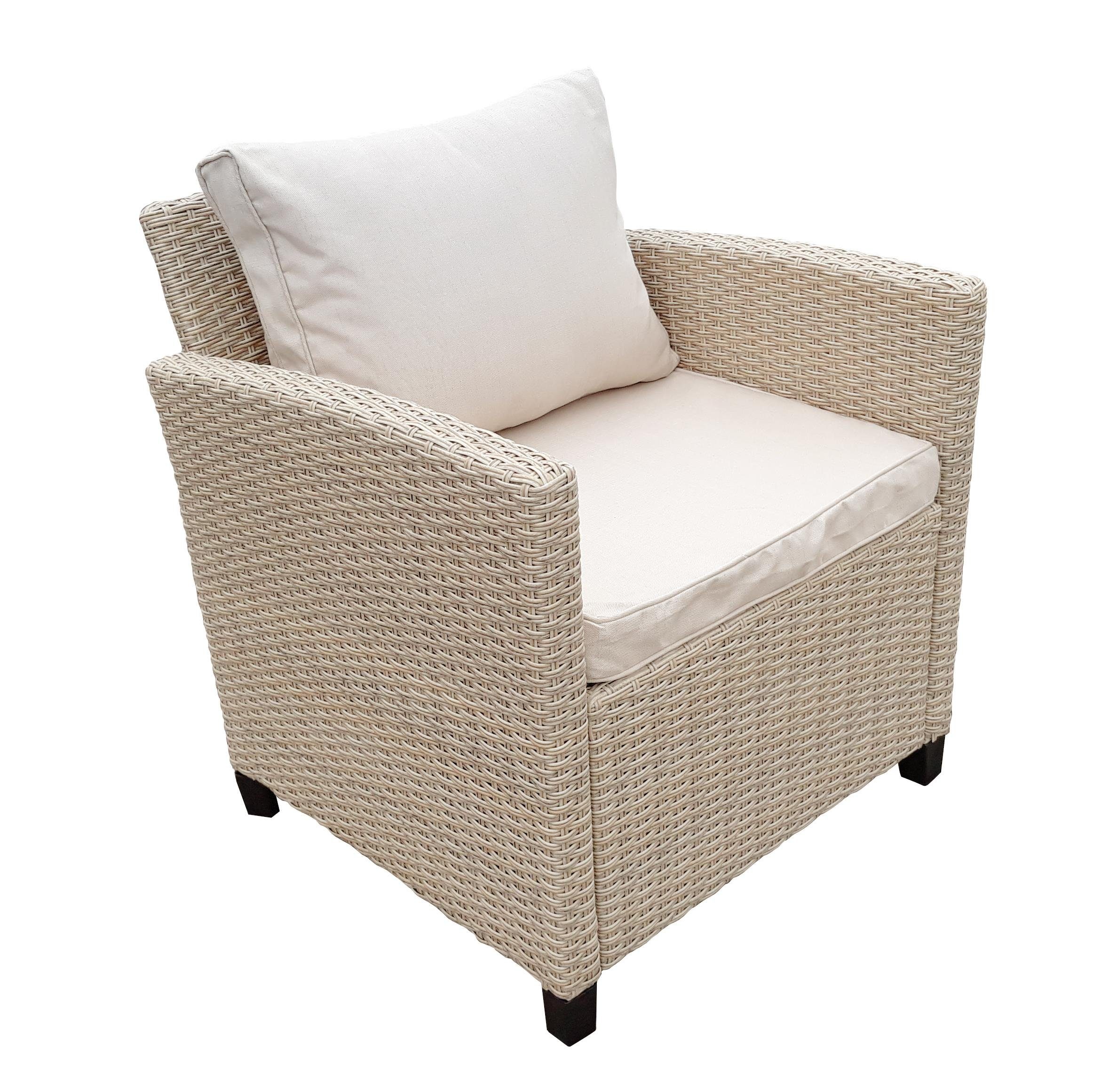bellavista - Home&Garden® Gartenlounge-Set Gartenmöbel Set Rattan Ecklounge Madeira braun/beige, (Set, 6-tlg)