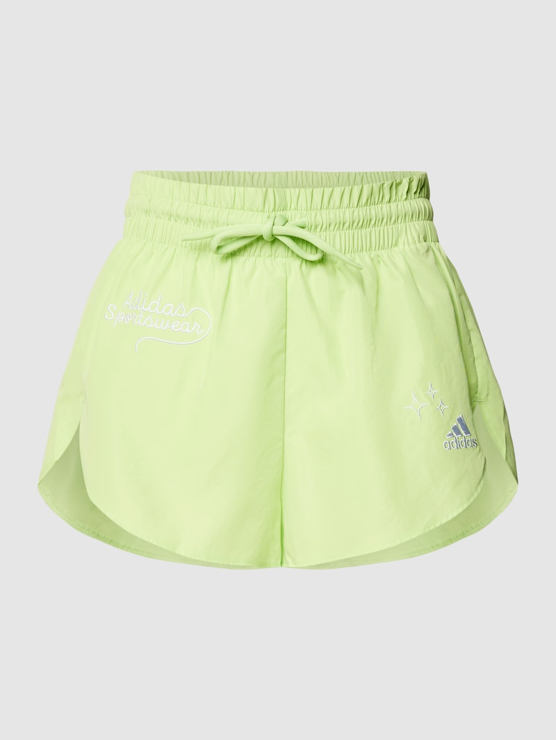 Shorts mit Label-Detail in neon grün
