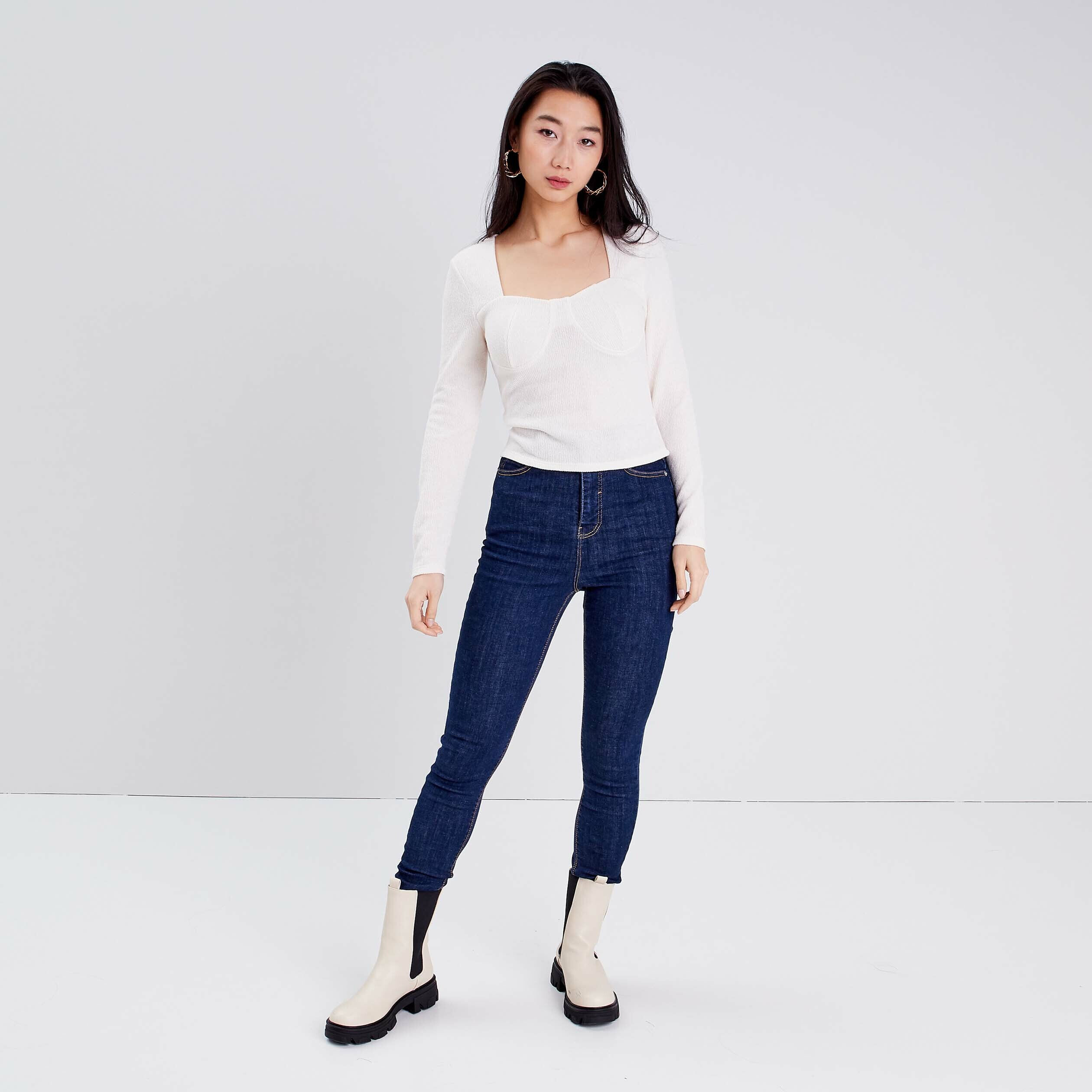 T-shirt manches longues sable femme | Cache Cache