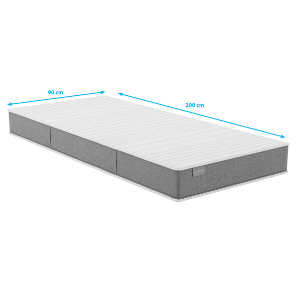 Matratze Ergo Kaltschaum mit integriertem Topper H3, 90 x 200 cm