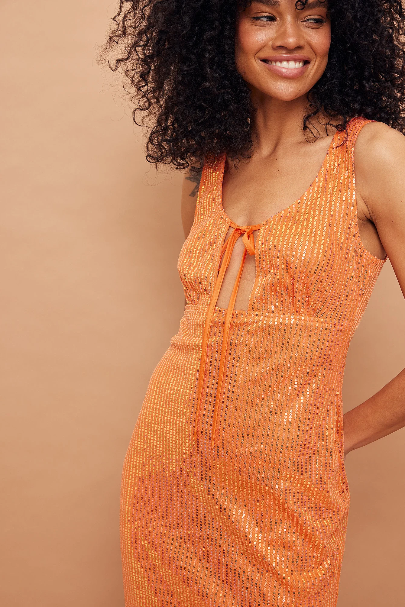 Pailletten Maxikleid
