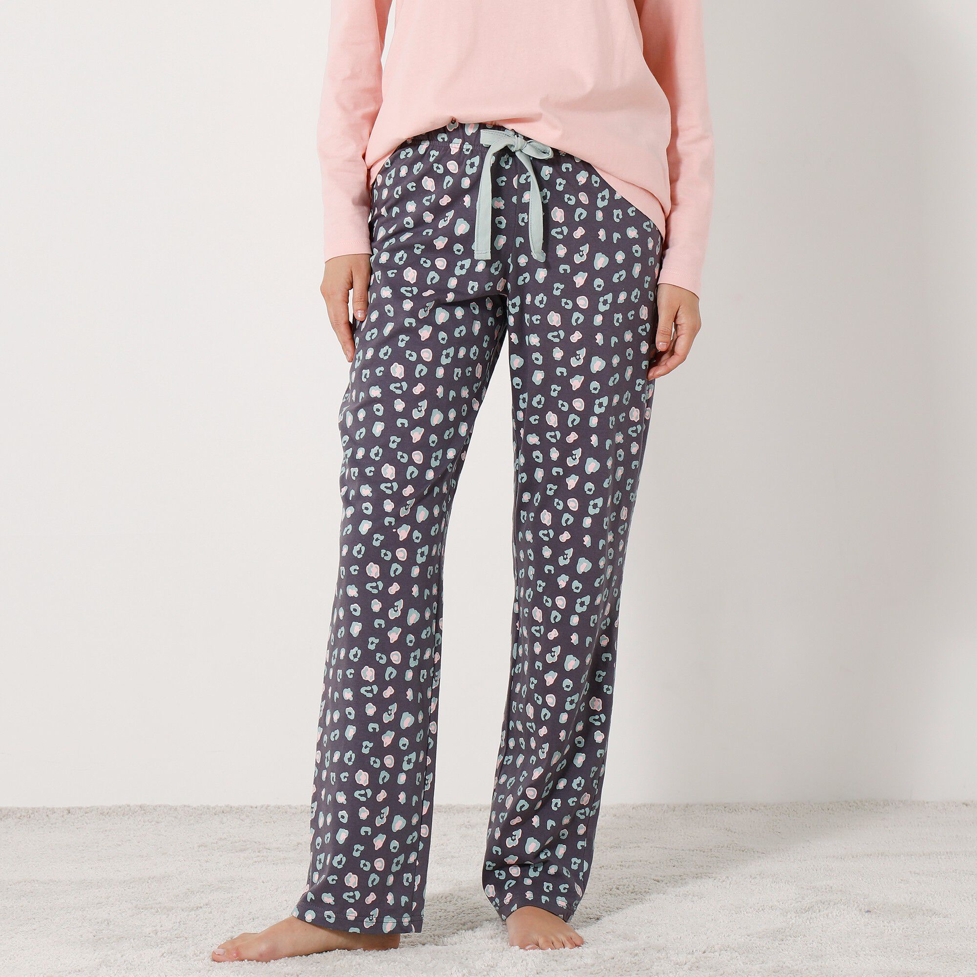 Pantalon pyjama coton imprimé 
