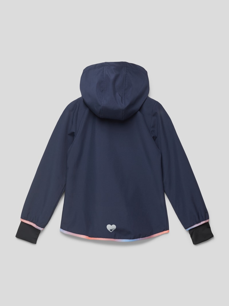 Jacke mit Statement-Print in marineblau