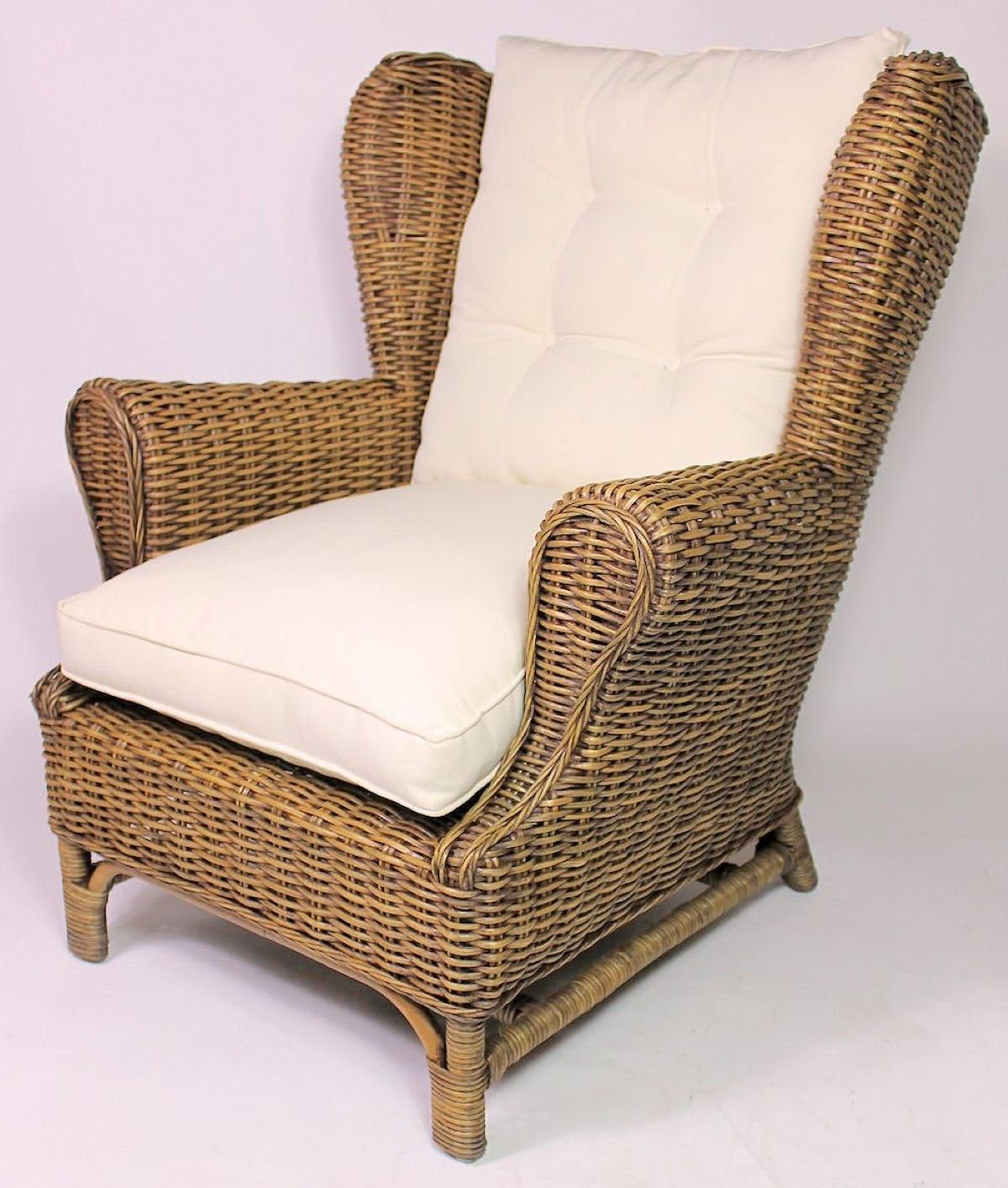 Rattani Rattanstuhl Rattansessel Rattan Ohrensessel King Chair dunkelbraun