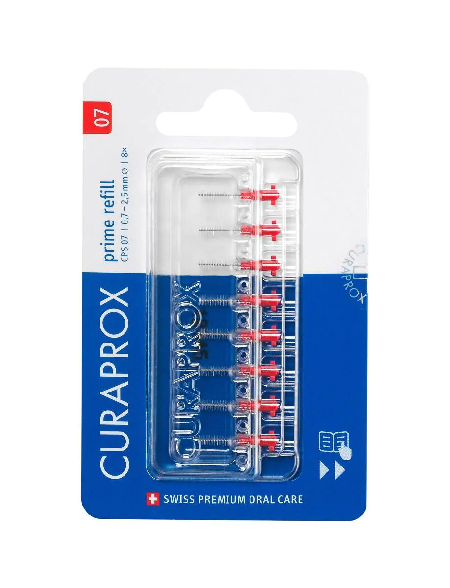 Curaprox CPS 07 Prime Refill - interdentalbørster 8 stk.