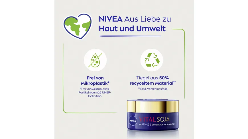 NIVEA VITAL Soja Anti-Age Straffende Nachpflege für Reife Haut 50 ml