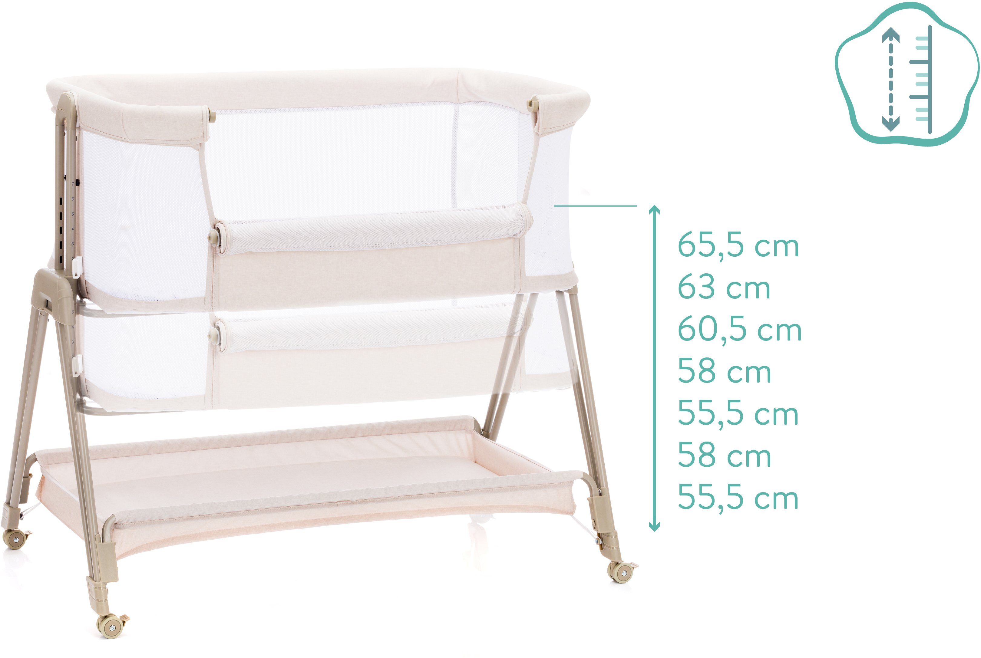 Fillikid Beistellbett Dream, creme, mit Matratze