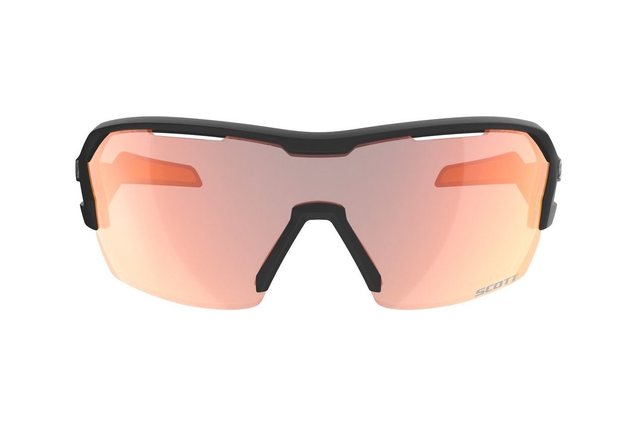 Scott Spur Sonnenbrille black matt orange / red chrome enhancer +