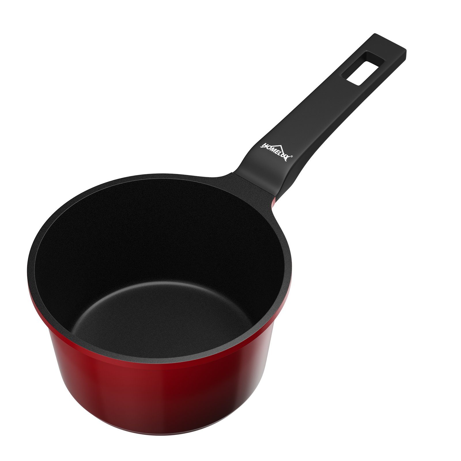 HOMELUX Kasserolle Stielkasserolle Klein Stieltopf Milchtopf Induktion, Aluminium, induktionsgeeignet, Antihaft-Beschichtung, für alle Herdarten