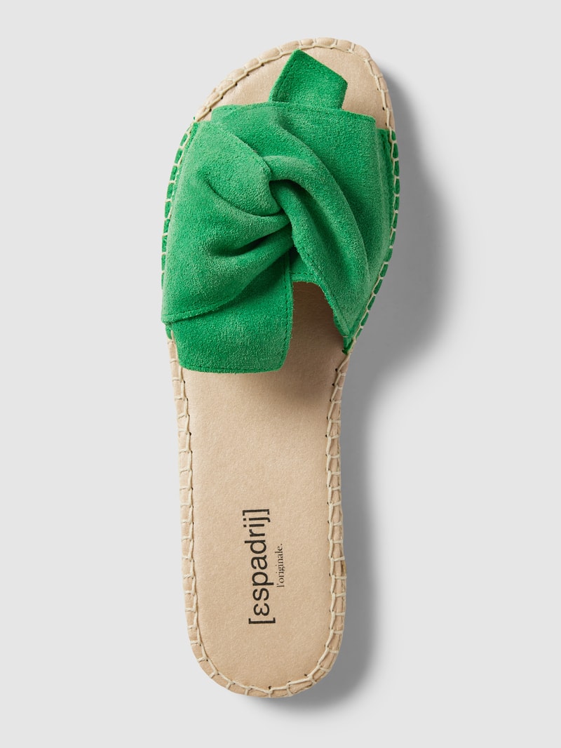 Pantolette mit Knoten-Detail in grün